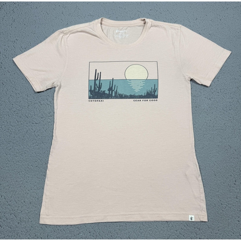 Cotopaxi Shirt Womens XS Pink Desert Graphic Gear For Good Tee Organic Hiking